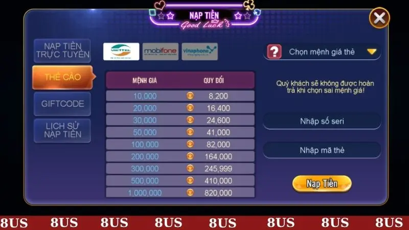 Nạp tiền tham gia cá cược nhanh nhất